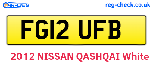 FG12UFB are the vehicle registration plates.