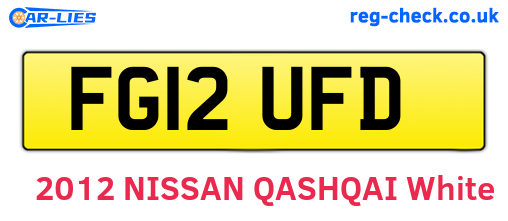 FG12UFD are the vehicle registration plates.
