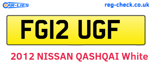 FG12UGF are the vehicle registration plates.