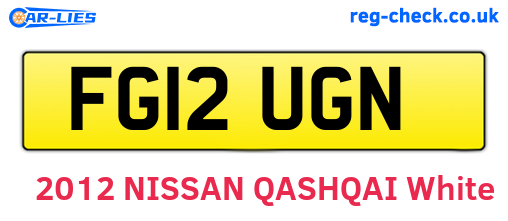 FG12UGN are the vehicle registration plates.
