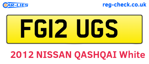 FG12UGS are the vehicle registration plates.
