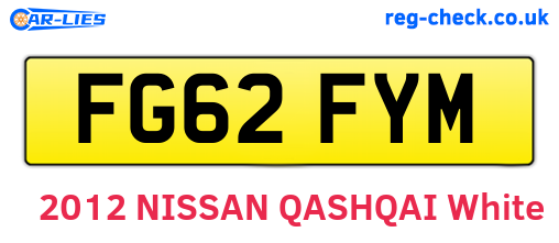 FG62FYM are the vehicle registration plates.