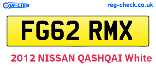 FG62RMX are the vehicle registration plates.