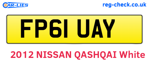 FP61UAY are the vehicle registration plates.