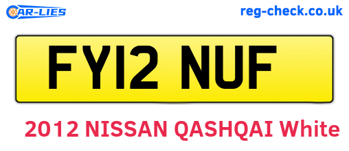 FY12NUF are the vehicle registration plates.