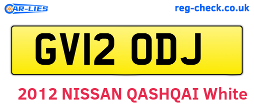 GV12ODJ are the vehicle registration plates.