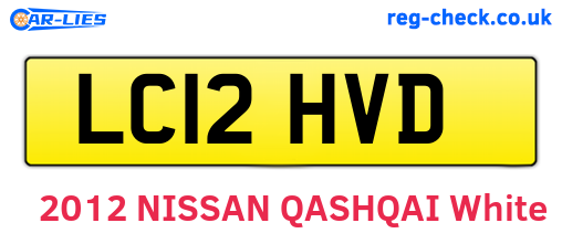 LC12HVD are the vehicle registration plates.