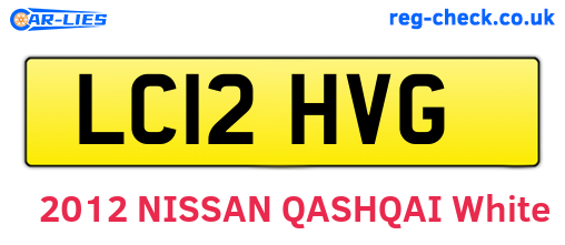 LC12HVG are the vehicle registration plates.