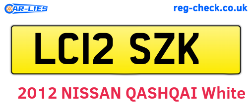 LC12SZK are the vehicle registration plates.