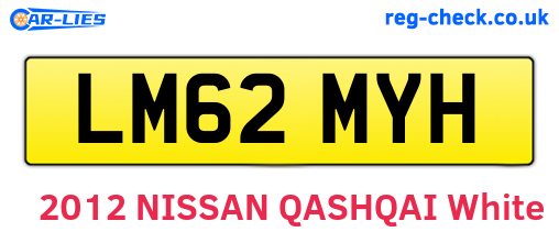 LM62MYH are the vehicle registration plates.