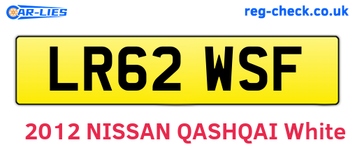 LR62WSF are the vehicle registration plates.