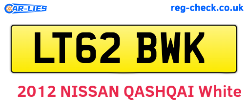 LT62BWK are the vehicle registration plates.
