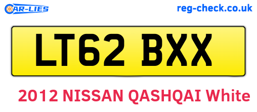 LT62BXX are the vehicle registration plates.