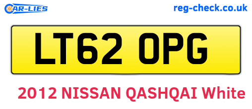 LT62OPG are the vehicle registration plates.