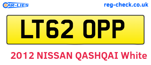 LT62OPP are the vehicle registration plates.