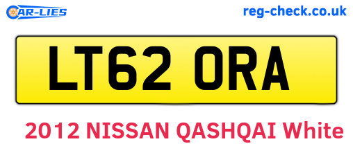 LT62ORA are the vehicle registration plates.