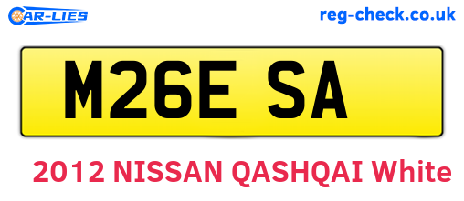 M26ESA are the vehicle registration plates.