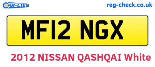 MF12NGX are the vehicle registration plates.