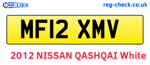 MF12XMV are the vehicle registration plates.