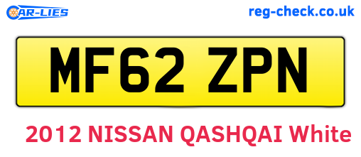 MF62ZPN are the vehicle registration plates.
