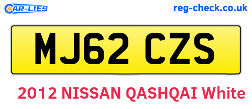 MJ62CZS are the vehicle registration plates.