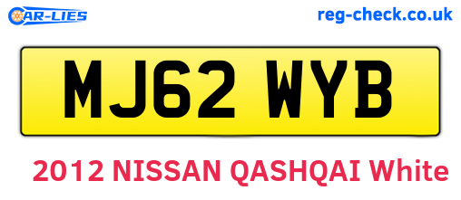 MJ62WYB are the vehicle registration plates.