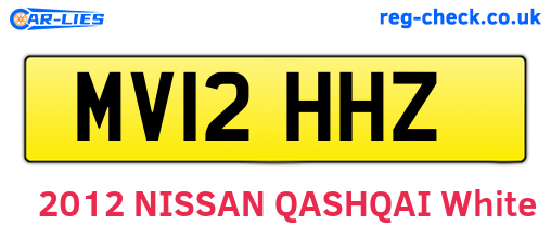 MV12HHZ are the vehicle registration plates.