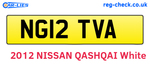 NG12TVA are the vehicle registration plates.