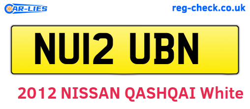 NU12UBN are the vehicle registration plates.