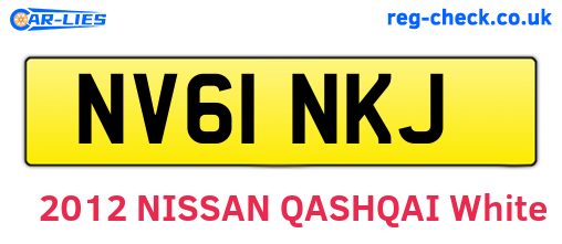 NV61NKJ are the vehicle registration plates.
