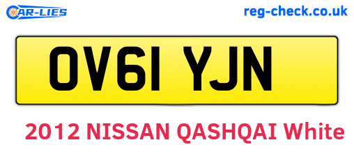 OV61YJN are the vehicle registration plates.