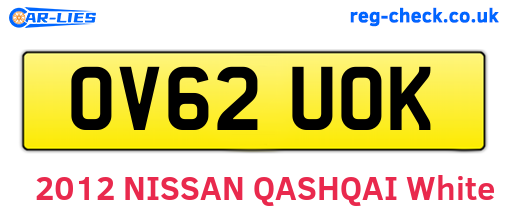 OV62UOK are the vehicle registration plates.