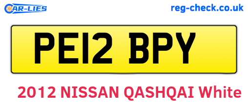 PE12BPY are the vehicle registration plates.