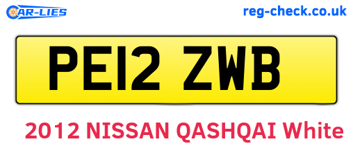 PE12ZWB are the vehicle registration plates.