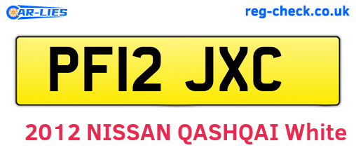 PF12JXC are the vehicle registration plates.