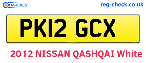PK12GCX are the vehicle registration plates.