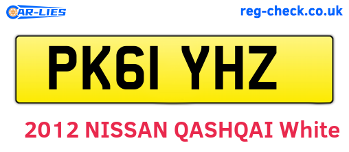PK61YHZ are the vehicle registration plates.