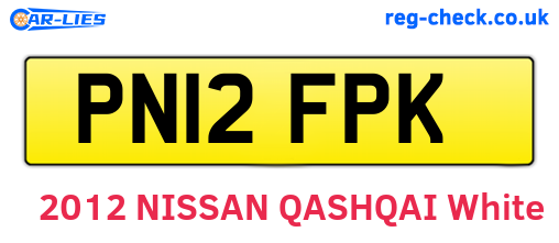PN12FPK are the vehicle registration plates.