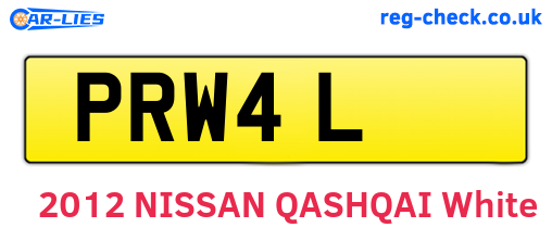 PRW4L are the vehicle registration plates.