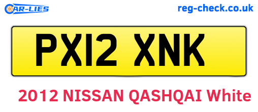 PX12XNK are the vehicle registration plates.