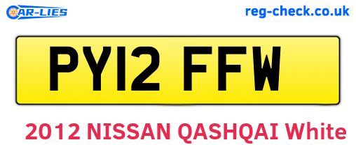PY12FFW are the vehicle registration plates.