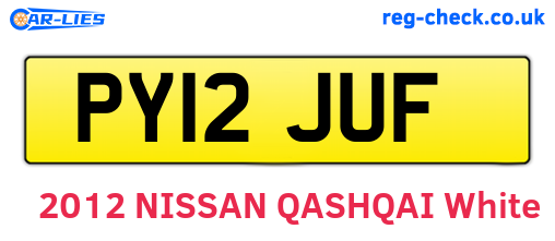 PY12JUF are the vehicle registration plates.