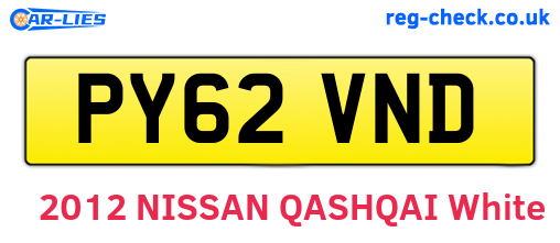 PY62VND are the vehicle registration plates.