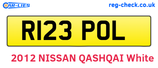 R123POL are the vehicle registration plates.