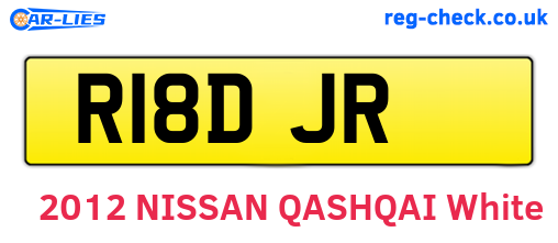 R18DJR are the vehicle registration plates.