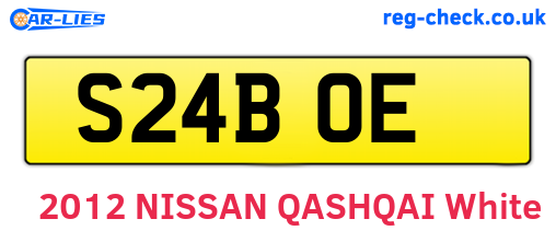 S24BOE are the vehicle registration plates.