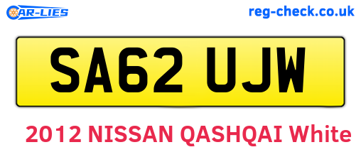 SA62UJW are the vehicle registration plates.