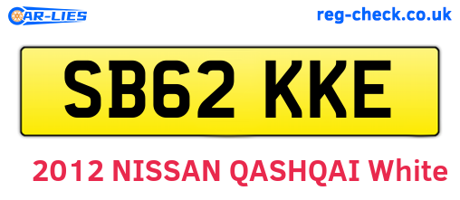 SB62KKE are the vehicle registration plates.
