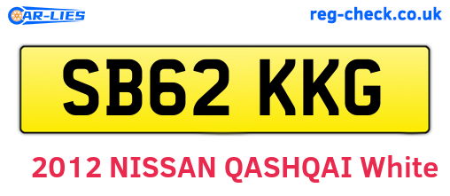 SB62KKG are the vehicle registration plates.