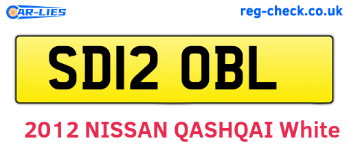 SD12OBL are the vehicle registration plates.